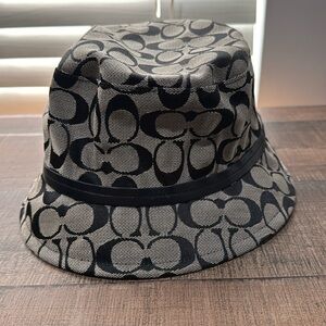 Coach large monogram bucket hat.